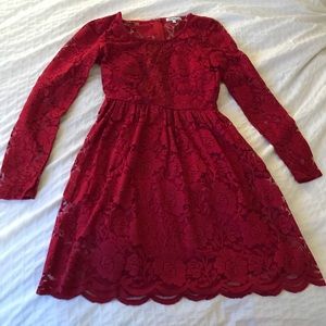Red, Lacey dress